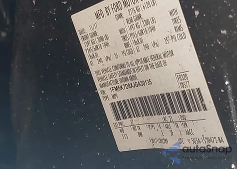 2018 Ford Explorer Xlt z USA, uszkodzony, nr VIN 1FM5K7D8XJGA30135